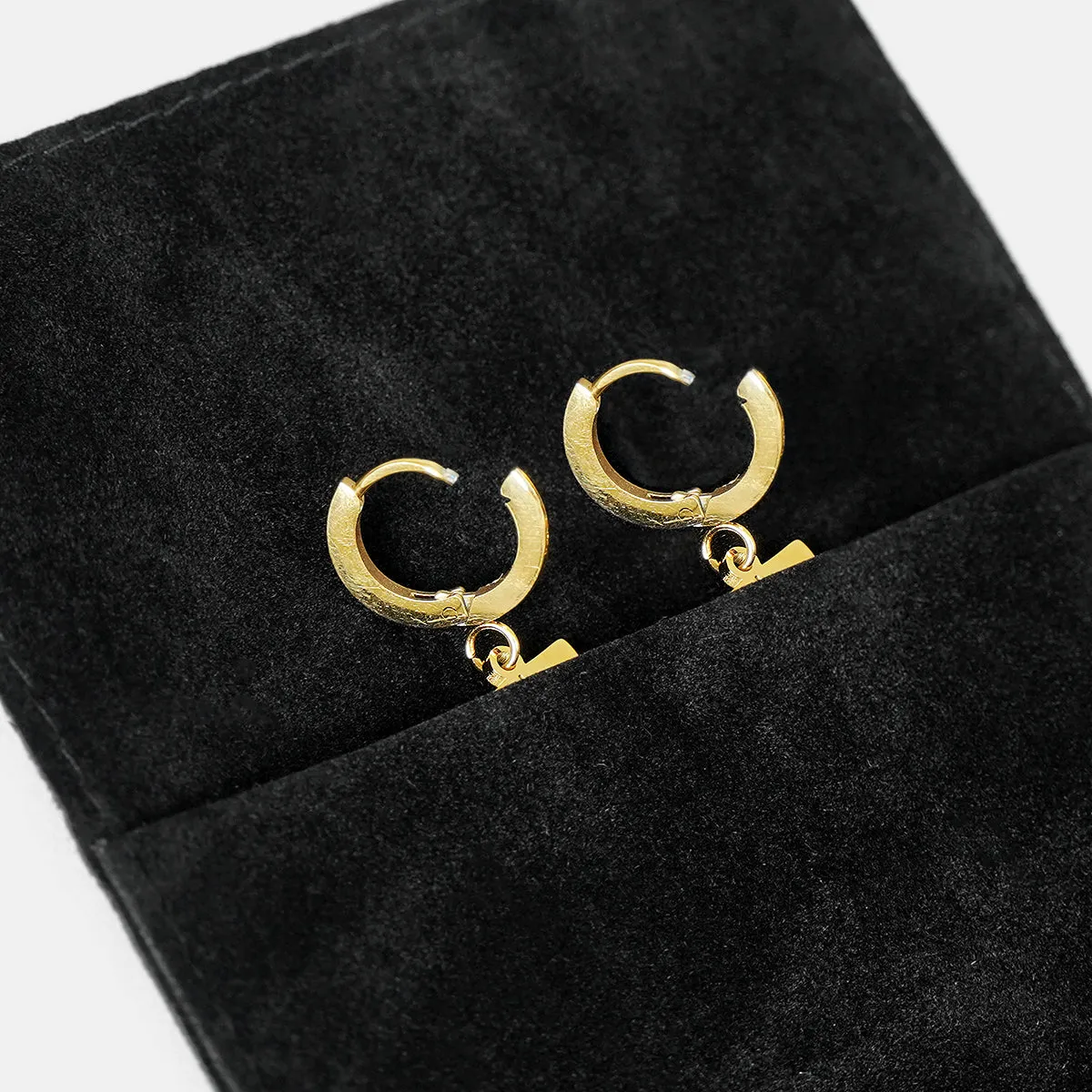 11 Number Earring - Gold Plated Stainless Steel