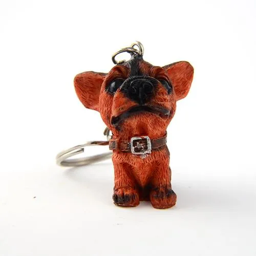 12Pcs/Lot Lovely Resin Animal Pet Dogs Key Ring Gift for Woman