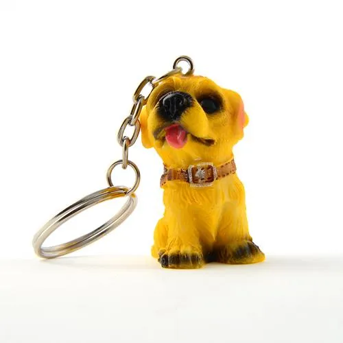 12Pcs/Lot Lovely Resin Animal Pet Dogs Key Ring Gift for Woman