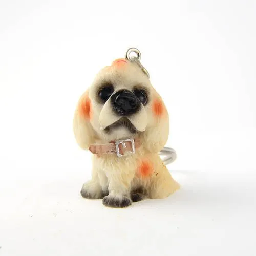 12Pcs/Lot Lovely Resin Animal Pet Dogs Key Ring Gift for Woman