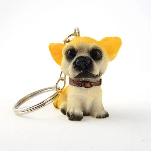 12Pcs/Lot Lovely Resin Animal Pet Dogs Key Ring Gift for Woman