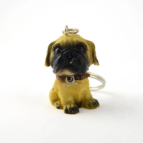 12Pcs/Lot Lovely Resin Animal Pet Dogs Key Ring Gift for Woman