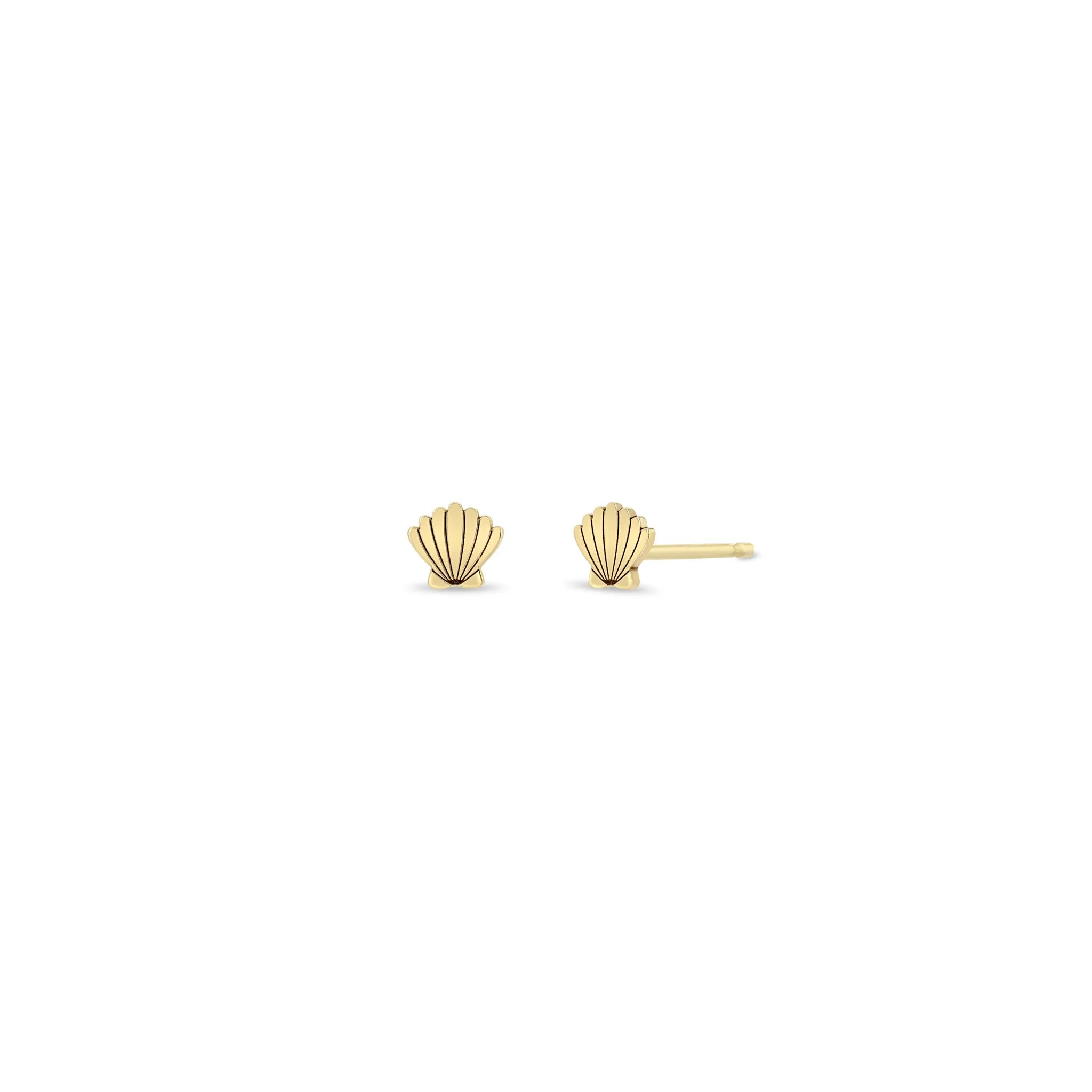 14k Itty Bitty Seashell Stud