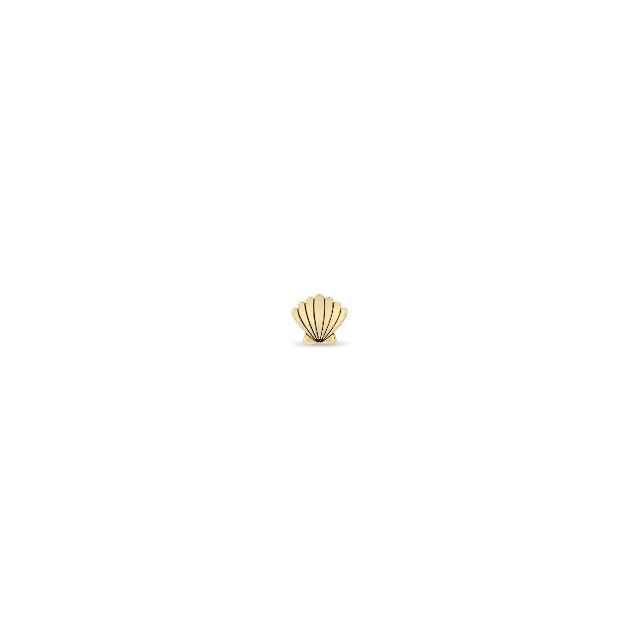 14k Itty Bitty Seashell Stud