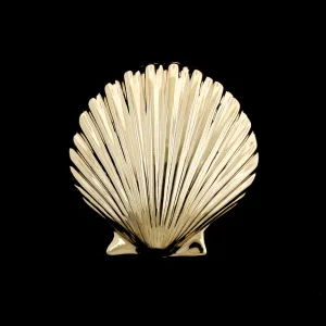 14K Yellow Gold Estate Seashell Pin