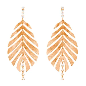 18k Bahia Pink Gold Earring With 0.28 Cts Vs-Gh Diamonds