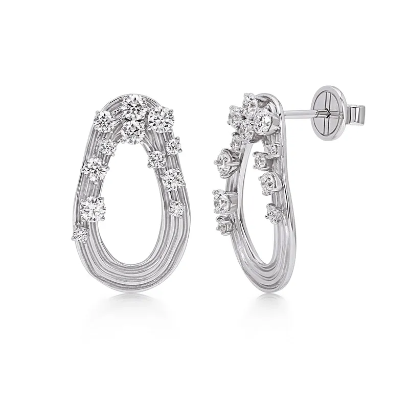 18k Bahia White Gold Earring With 1.28 Cts Vs-Gh Diamonds