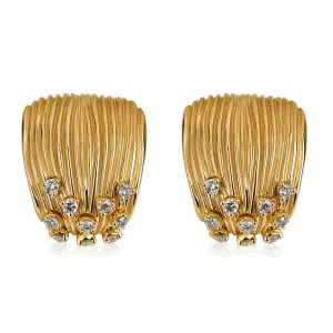 18k Bahia Yellow Gold Earring With 0.29 Cts Vs-Gh Diamonds