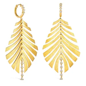 18k Bahia Yellow Gold Earring With 0.36 Cts Vs-Gh Diamonds