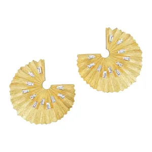 18k Bahia Yellow Gold Earring With 0.51 Cts Vs-Gh Diamonds