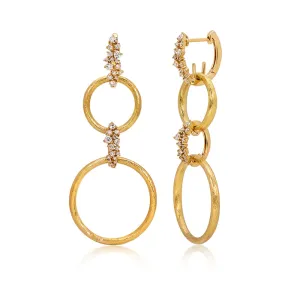 18k Bahia Yellow Gold Earring With 0.79 Cts Vs-Gh Diamonds