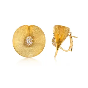 18k Bahia Yellow Gold Earring With 0.89 Cts Vs-Gh Diamonds