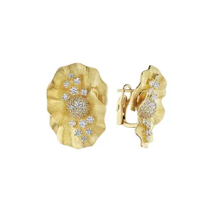 18k Bahia Yellow Gold Earring With 2.67 Cts Vs-Gh Diamonds