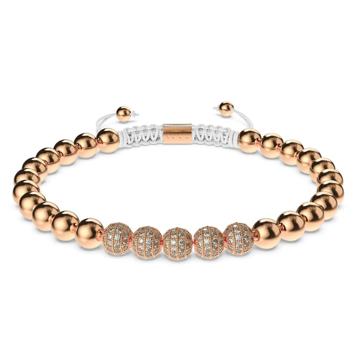 18k Rose Gold | Crystal Pavé Gala Bracelet | White