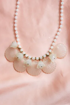 1940s Shell and Flower Necklace