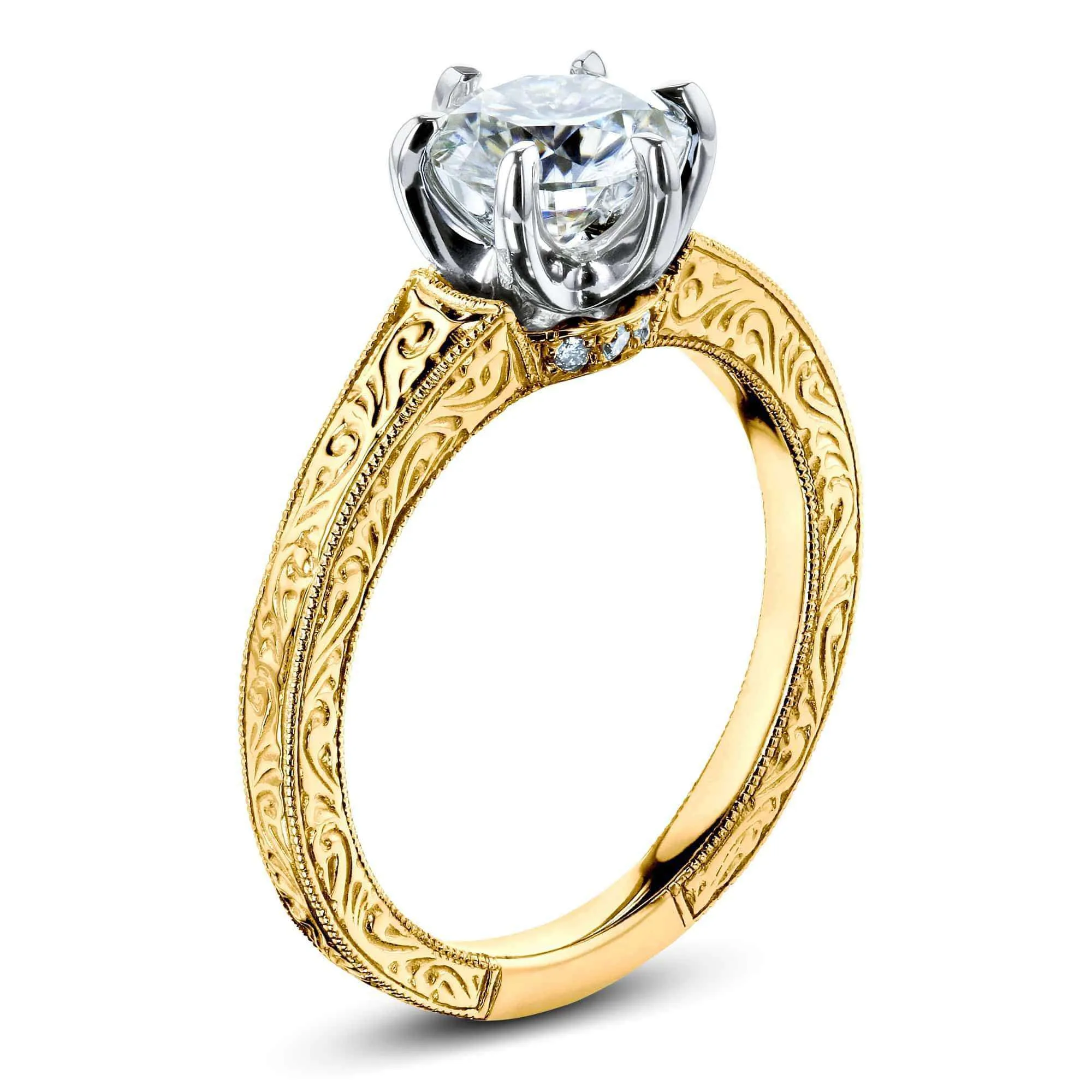 1ct Patterned 6-Prong Solitaire