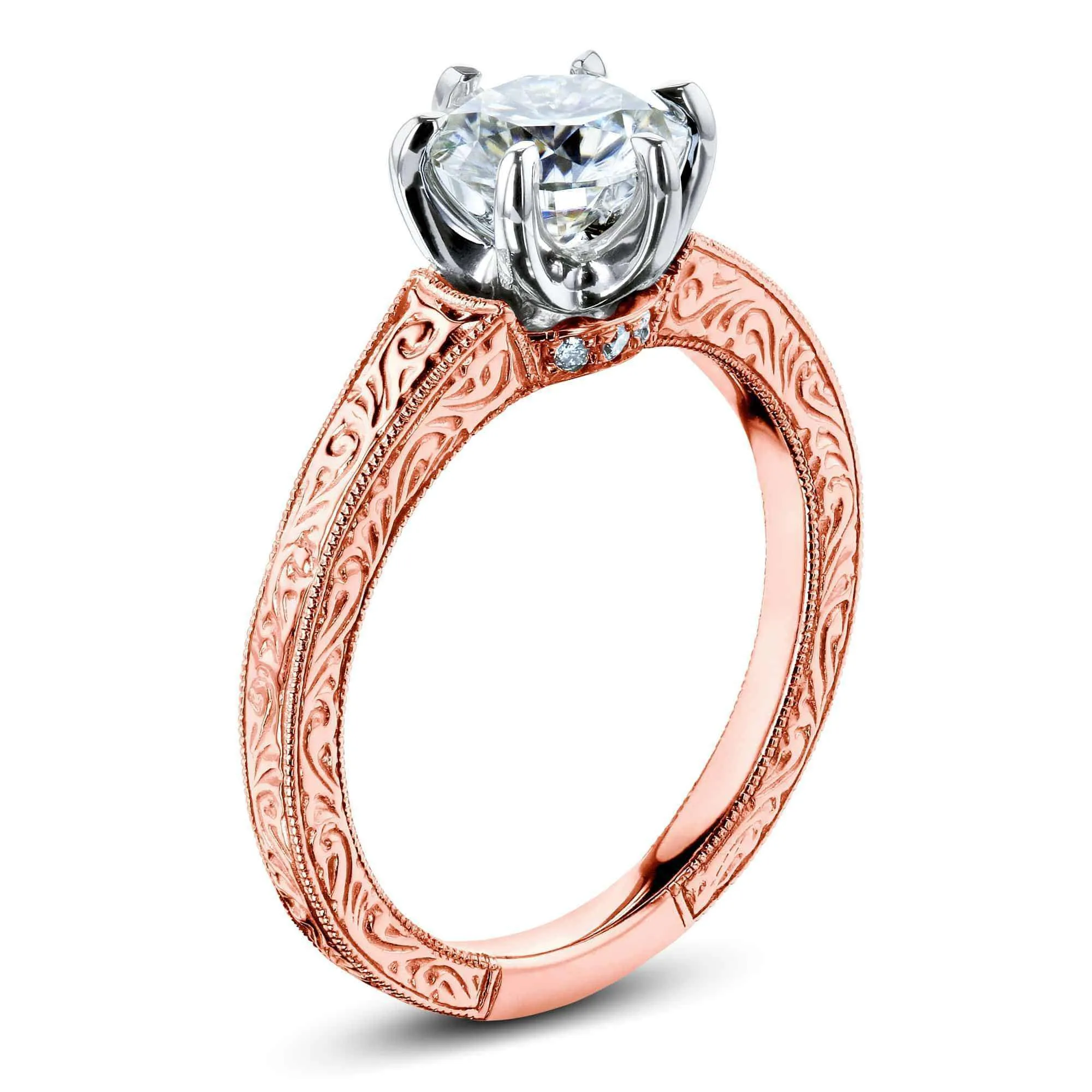 1ct Patterned 6-Prong Solitaire