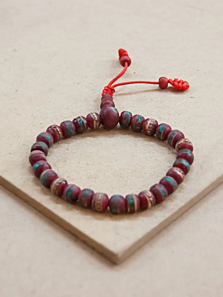 Adjustable Red Healing Wrist Mala