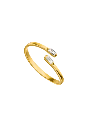 Adjustable Sparkling Ring 14K Gold Plated