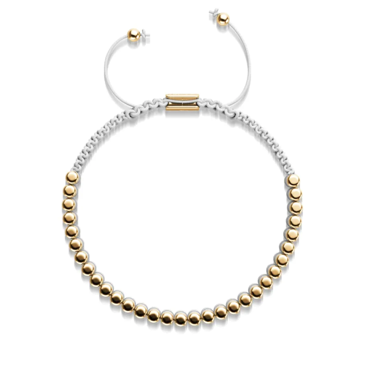 Amici | 18k Gold | White | Macrame Bracelet