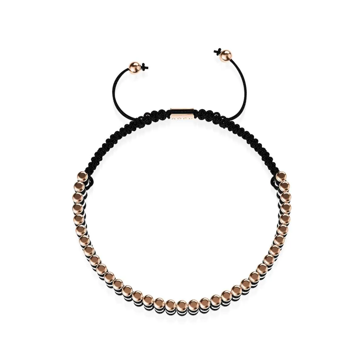 Amici | 18k Rose Gold | Black | Macrame Bracelet