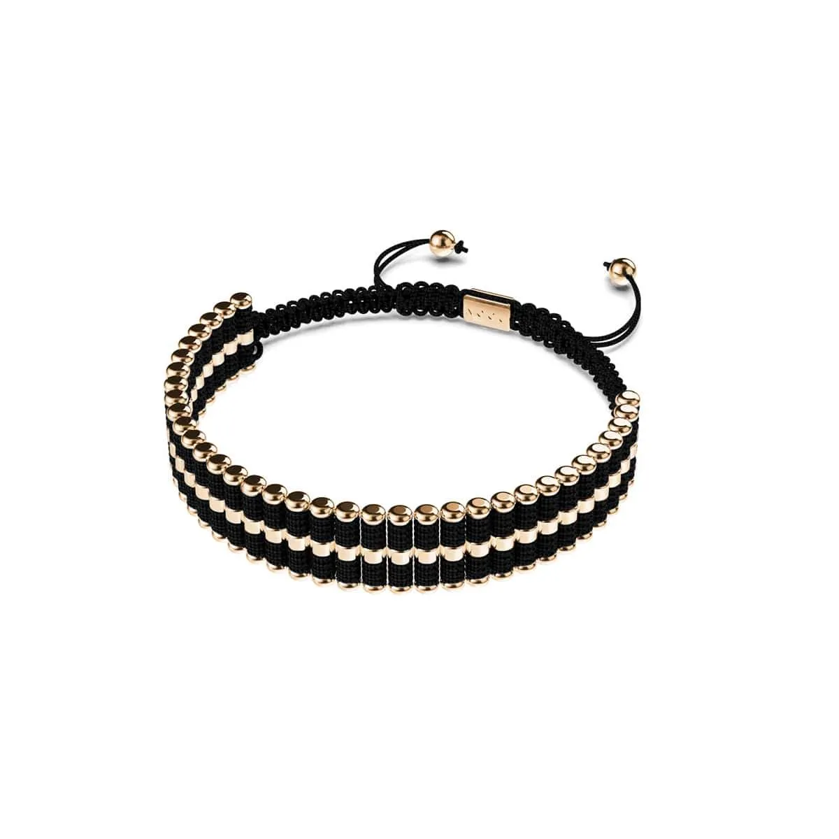 Amici | 18k Rose Gold | Black | Macrame Bracelet