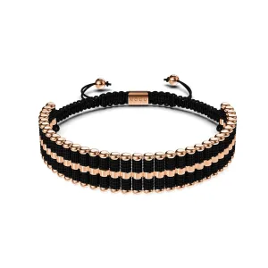 Amici | 18k Rose Gold | Black | Macrame Bracelet