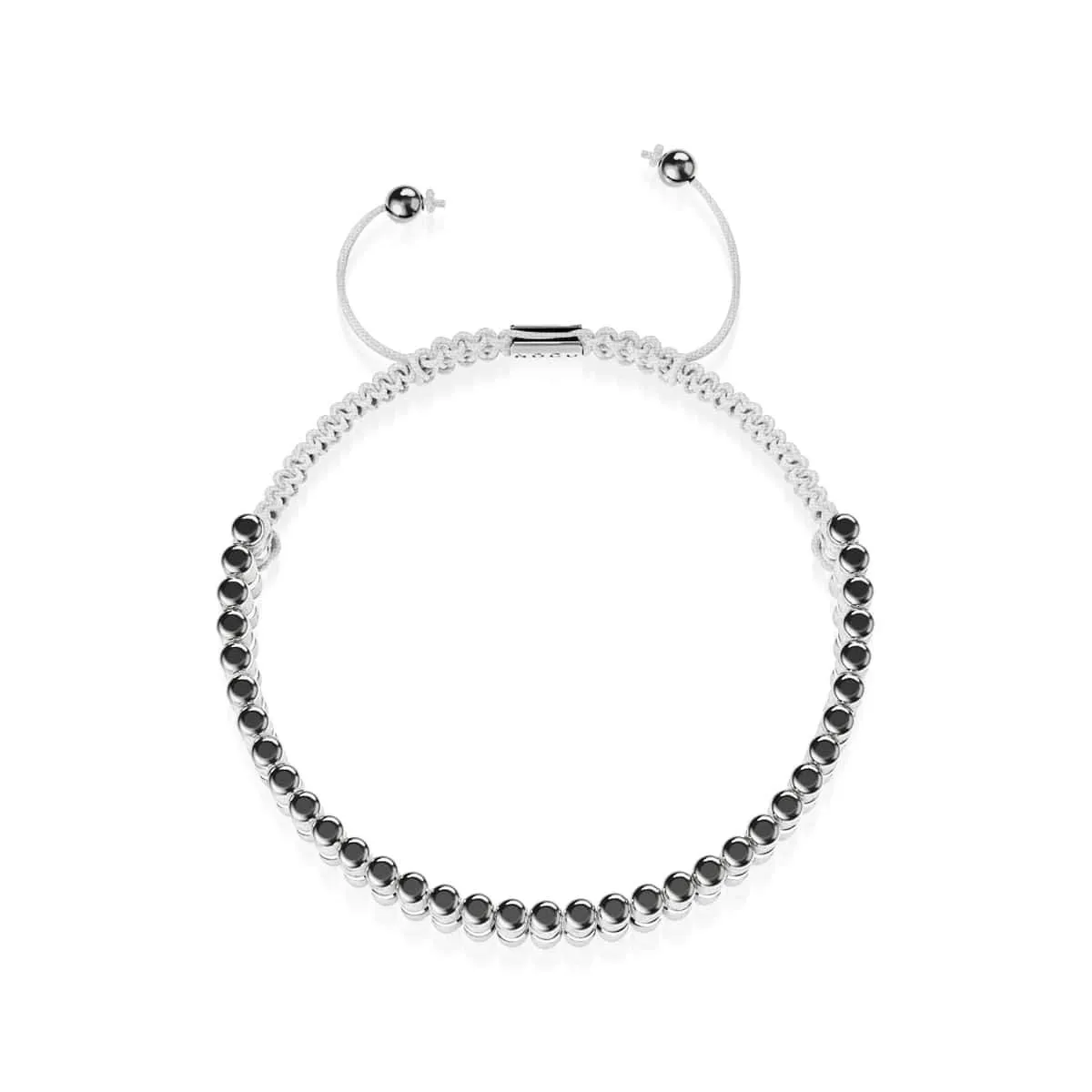 Amici | Silver | White | Macrame Bracelet