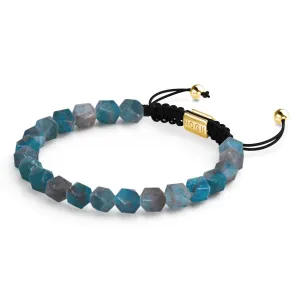 Apatite x Gold | Macrame Bead Bracelet