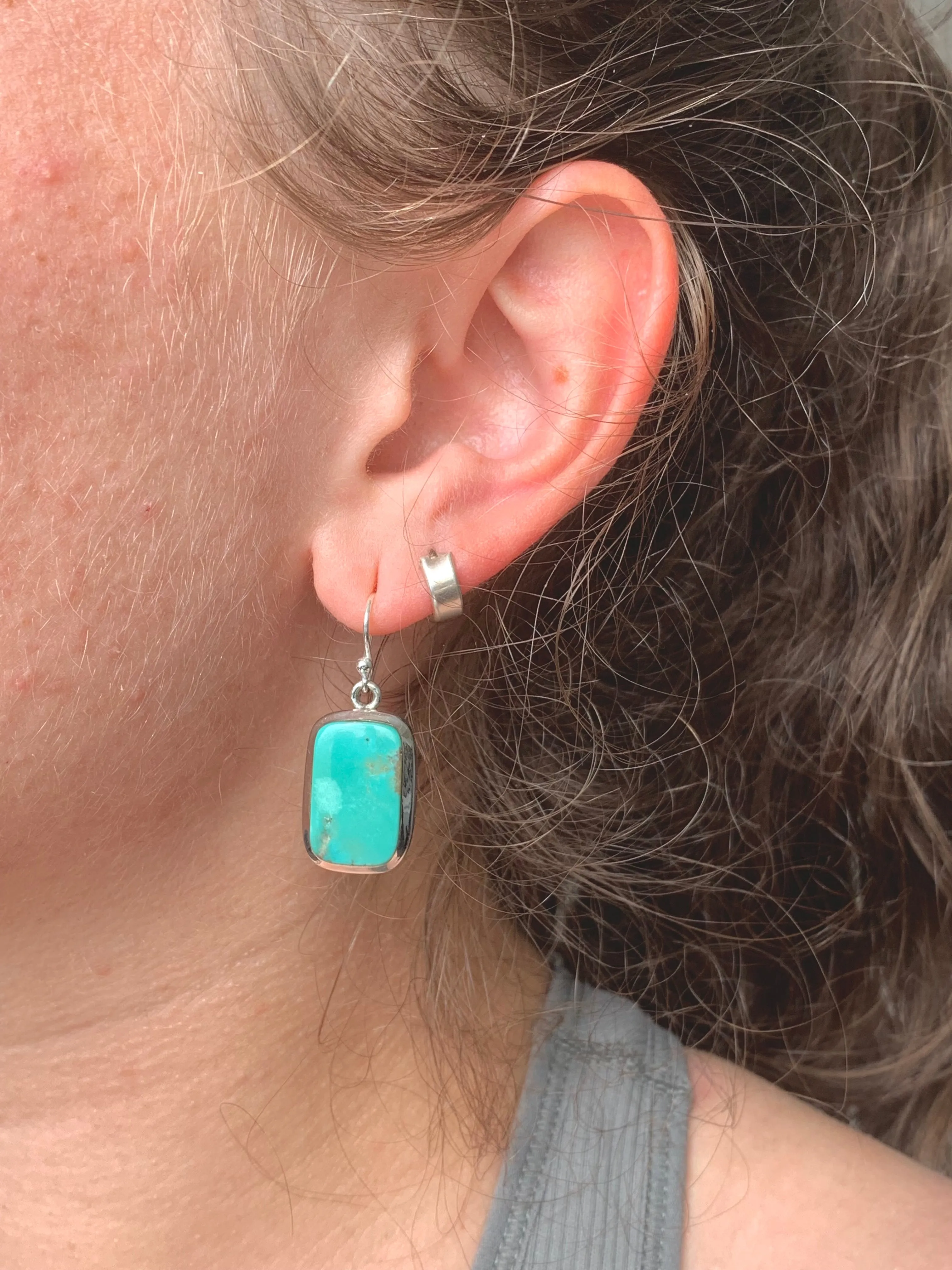 Arizona Turquoise Naevia Earrings - Rectangle