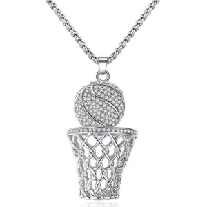 Basketballer CZ Necklace