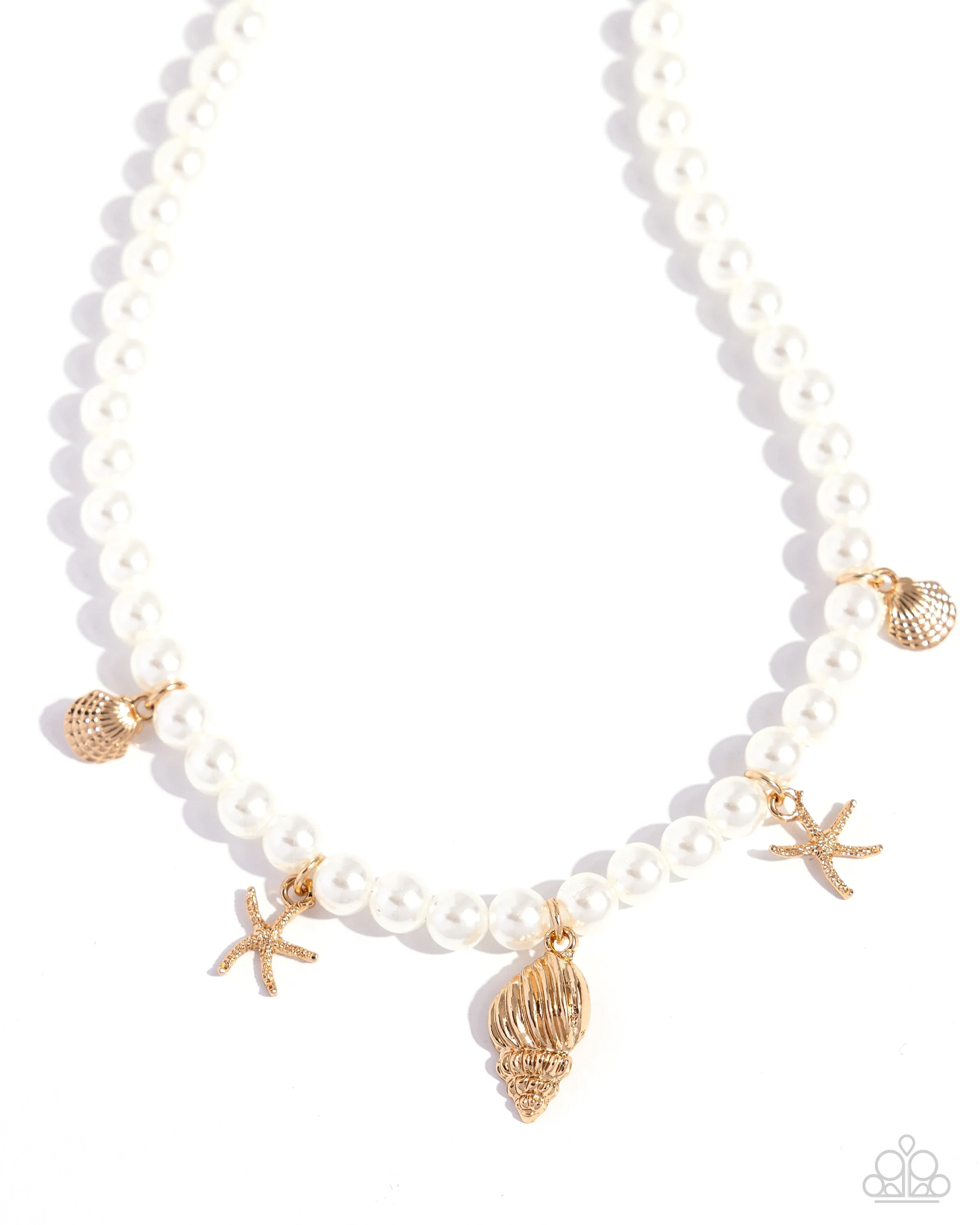 Beachcomber Beauty - Gold Necklace - Paparazzi Accessories