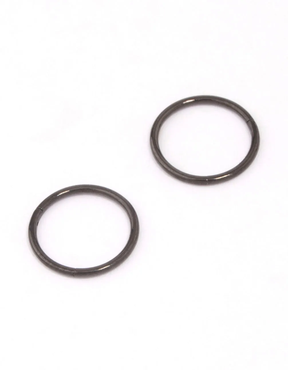 Black Coated Titanium Fine Sleeper Earrings