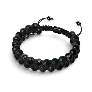 Black Oceanic Jasper | Gunmetal | Lava Rock Diffuser Bracelet