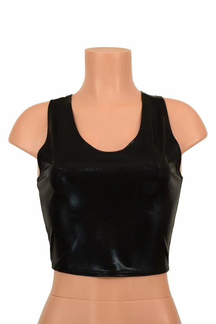 Black Racerback Crop Top