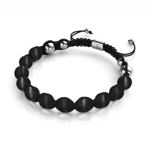 Black Sable | Silver | Cheshire Glass Charmballa Bracelet