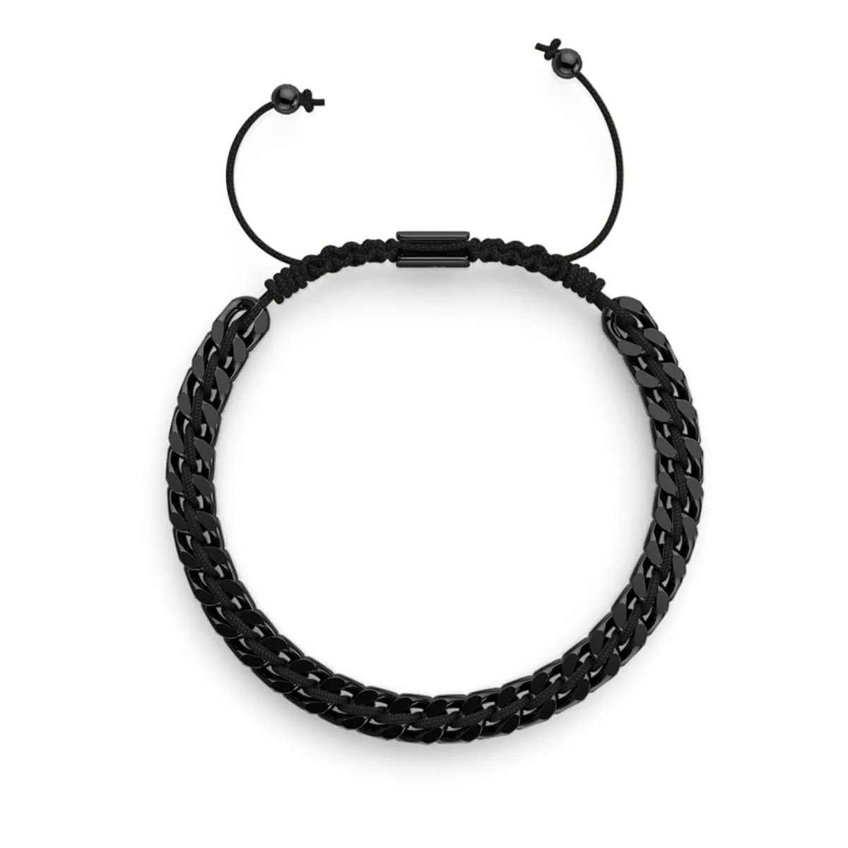 Black x Gunmetal | Gaia Wheat Chain Bracelet