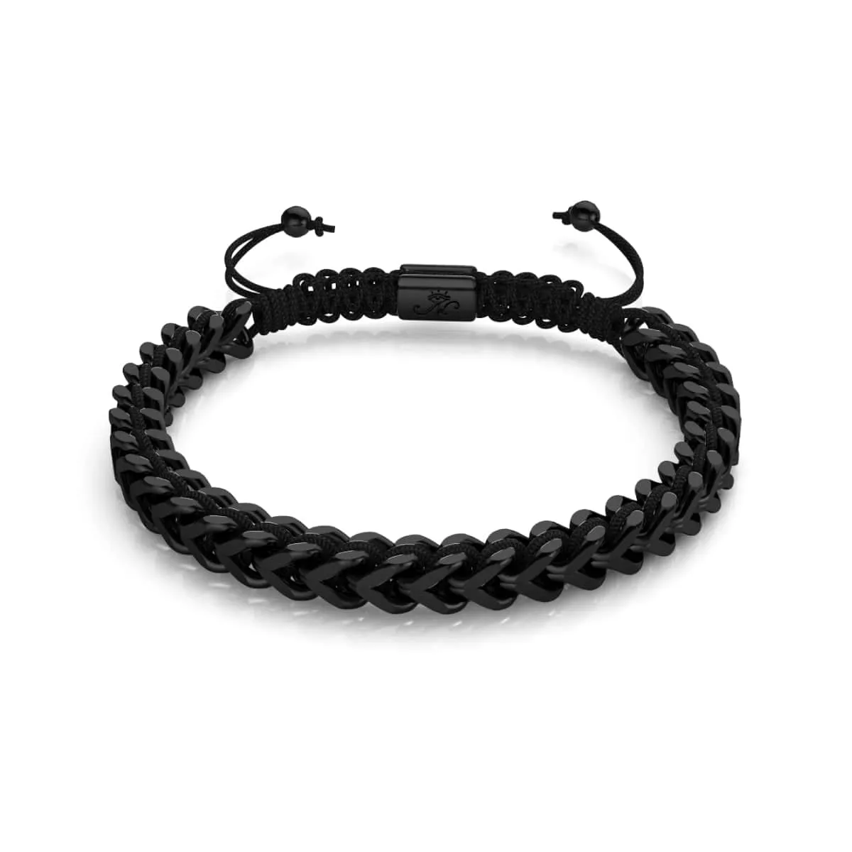 Black x Gunmetal | Gaia Wheat Chain Bracelet