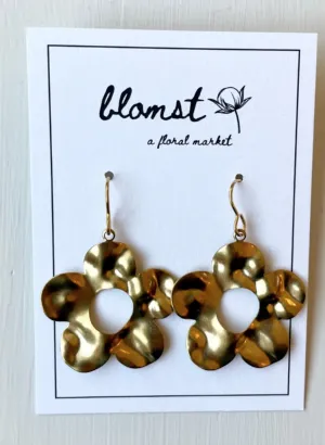 Brass Class Buttercup Earrings