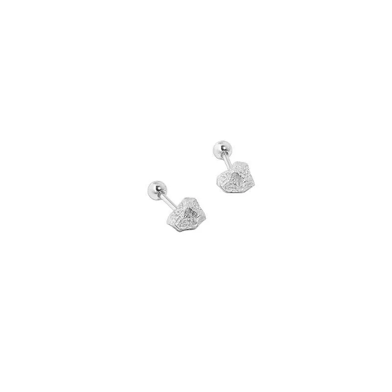 Broken ball stud earrings Sterling Silver Gold Vermeil