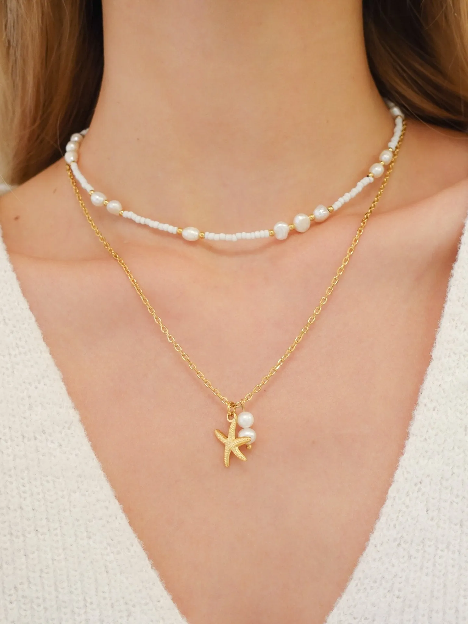 By The Seashore Gold Necklaces