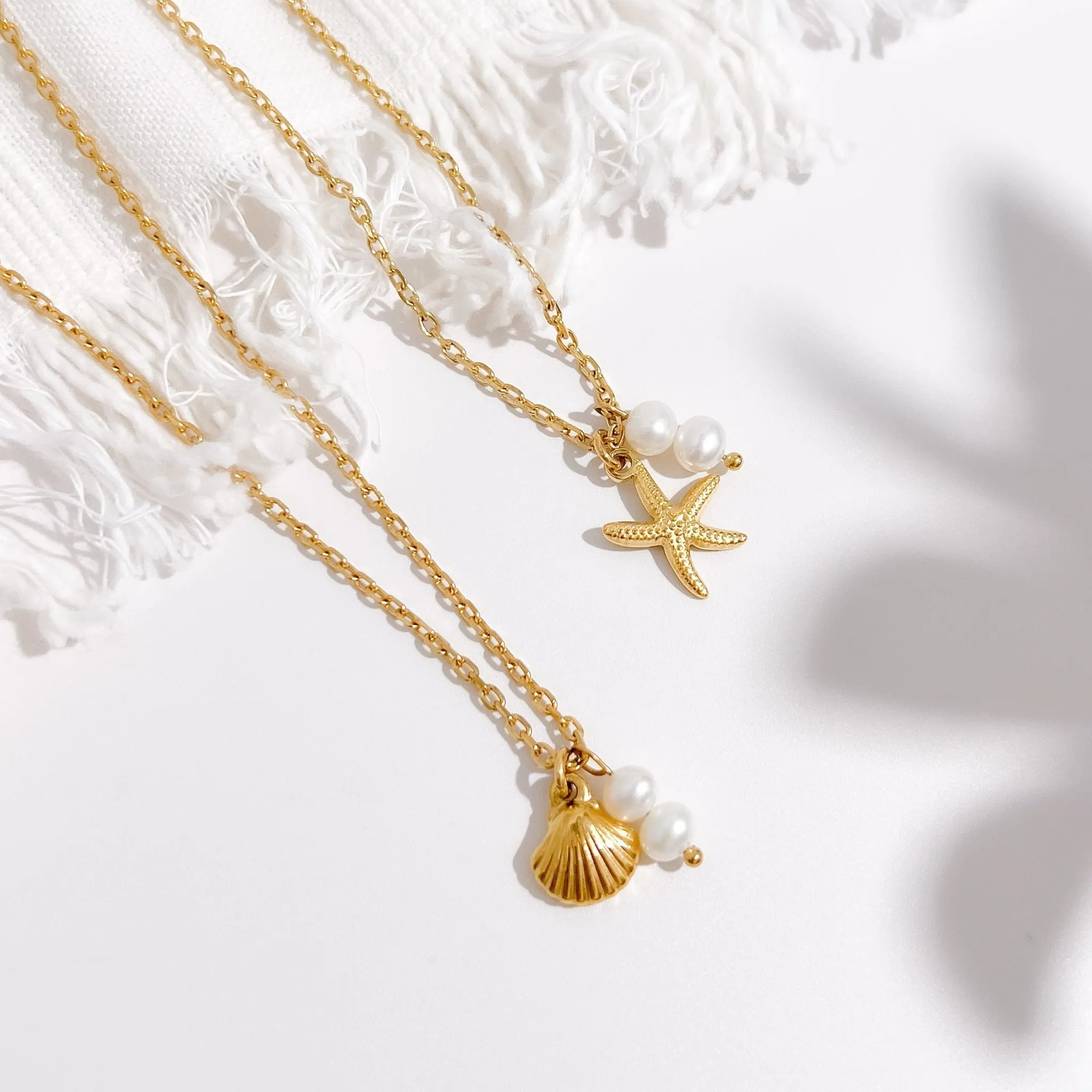 By The Seashore Gold Necklaces