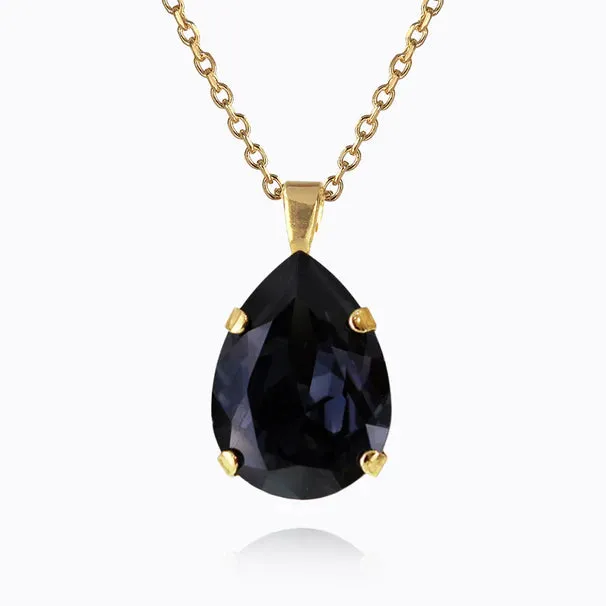 Caroline Svedbom Classic Gold Drop Necklace - Graphite