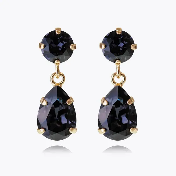 Caroline Svedbom Mini Drop Gold Earrings - Graphite