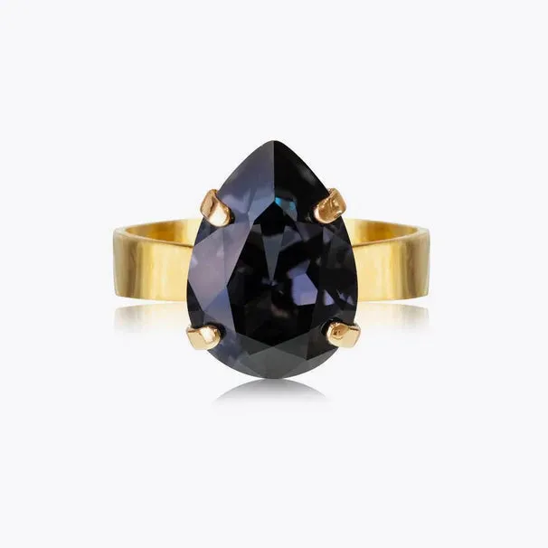 Caroline Svedbom Mini Drop Gold Ring - Graphite