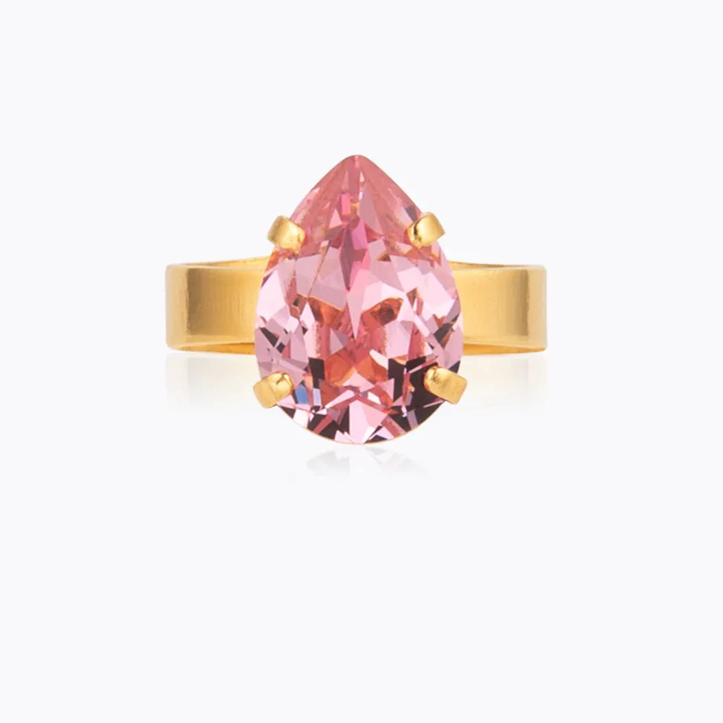 Caroline Svedbom Mini Drop Gold Ring - Light Rose