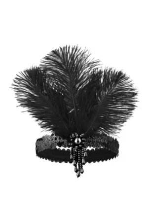 Classic Black Gatsby Headband