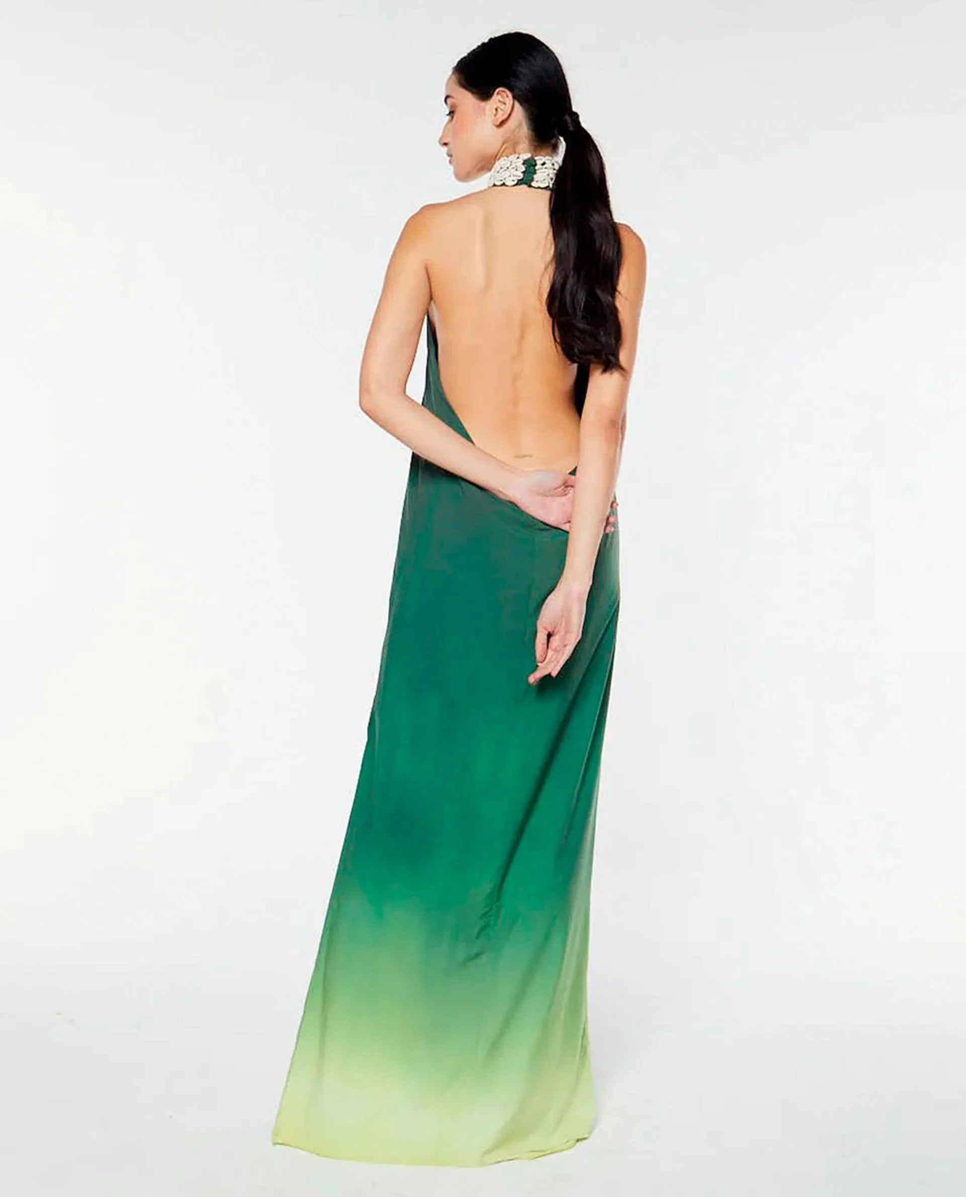 Concha Sunset Green Dress