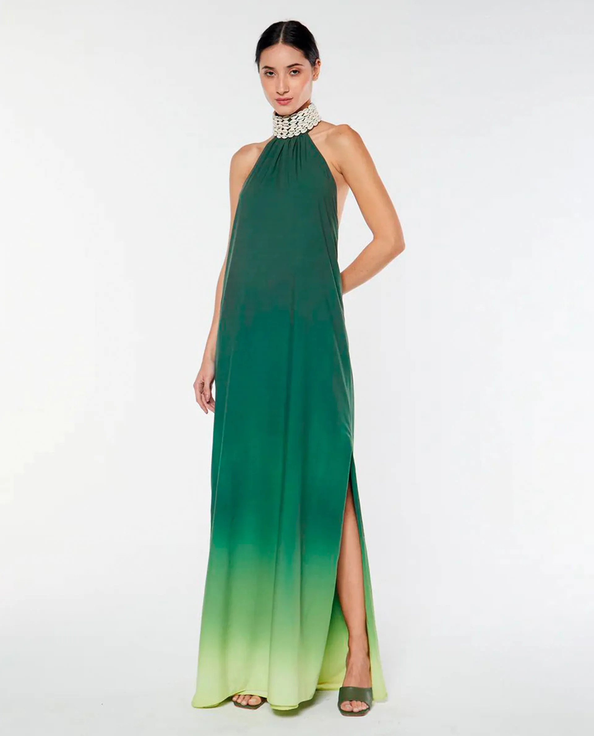 Concha Sunset Green Dress