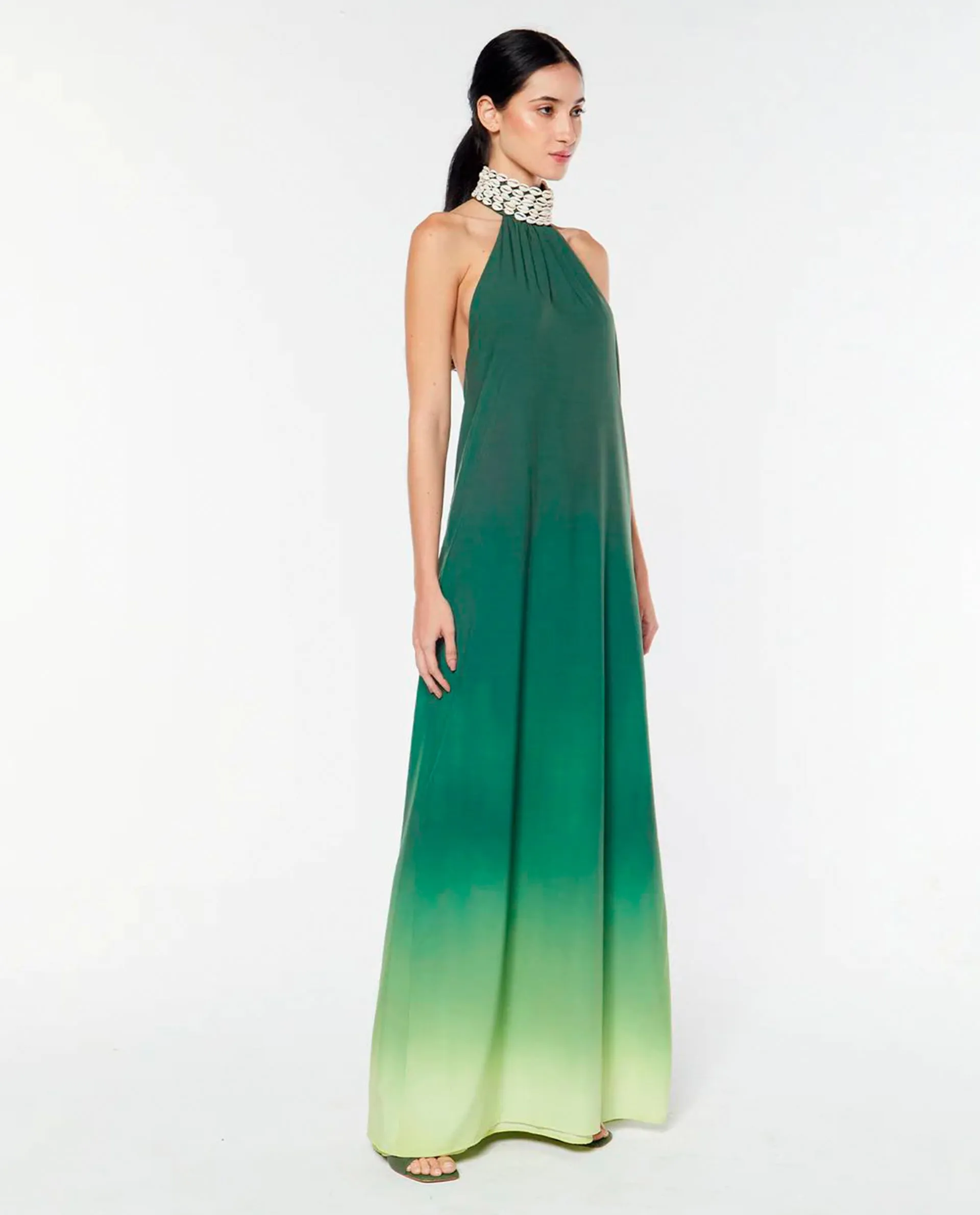 Concha Sunset Green Dress